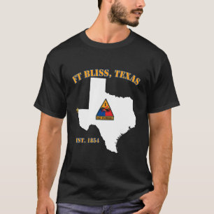 フォートブリスTx軍隊ベース1st装甲師団 Tシャツ