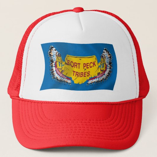 フォートペックアシニボイン国旗の帽子 キャップ (正面)