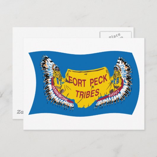 フォートペックアシニボイン国旗 ポストカード (正面/裏面)
