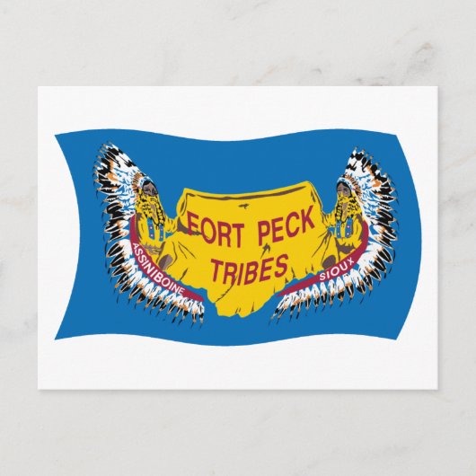 フォートペックアシニボイン国旗 ポストカード (正面)