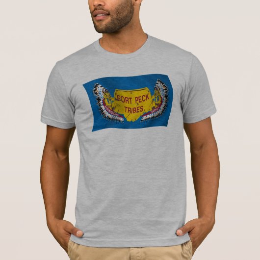 フォートペック・アシニボイン旗シャツ Tシャツ (正面)