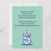 フォートペルソナリダミサ5アニョスクンプレニョスシンコ 招待状 (裏面)