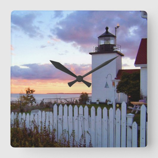 フォートポイントライトハウスメインスクエアクロック スクエア壁時計 (正面)