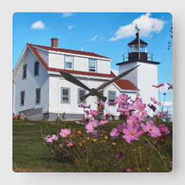 フォートポイントライトハウスメインスクエアクロック スクエア壁時計