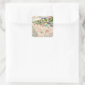 "フォートマイヤーのビーチ"フロリダステッカー スクエアシール (バッグ)