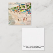 「フォートマイヤーのビーチ」フロリ絵画ダのノートカード ノートカード (正面/裏面)