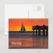 フォートマイヤーズの夕日 ポストカード (正面/裏面)