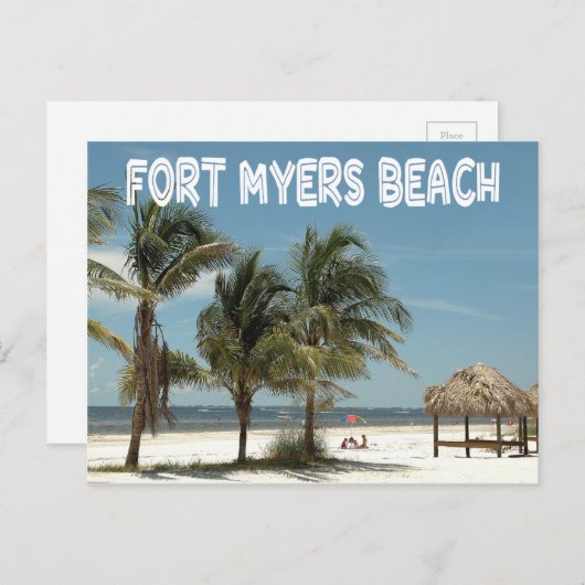 フォートマイヤーズビーチフロリダシーン ポストカード (正面/裏面)