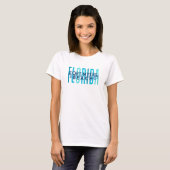 フォートマイヤーズビーチフロリダ(海波) Tシャツ (正面フル)