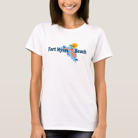 フォートマイヤーズビーチ。 Tシャツ (正面)