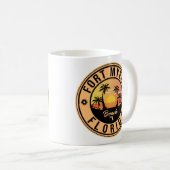 フォートマイヤーズフロリダビーチ-レトロヴィンテージ土産 コーヒーマグカップ (正面右)