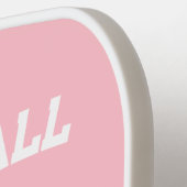 フォートマイヤーズフロリダUSピンクと白カスタム ピックルボールラケット (左詳細)