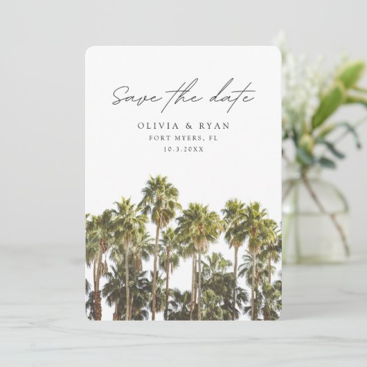 フォートマイヤーズ結婚のフロリダ日付を保存 招待状 (スタンド正面)