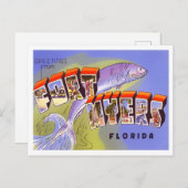 フォートマイヤーズ、フロリダヴィンテージビッグ文字はがき ポストカード (正面/裏面)