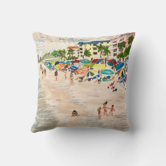 フォートマイヤービーチ絵を描枕 クッション (裏面)