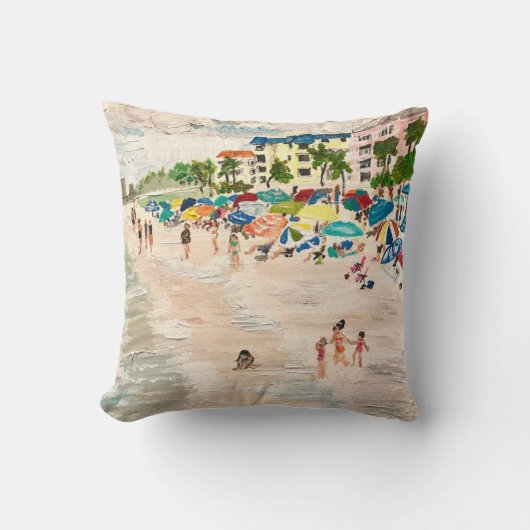 フォートマイヤービーチ絵を描枕 クッション (正面)