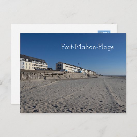 フォートマホンプラージュ、ビーチビュー、フランス ポストカード (正面/裏面)