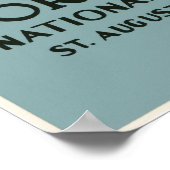 フォートマリオンナショナルモニュメントヴィンテージトラベル ポスター (角)