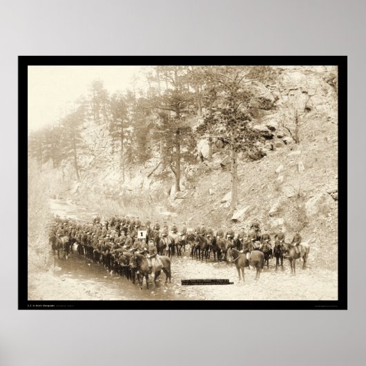 フォートミードSD 1889付近の部隊8番騎兵 ポスター (正面)