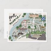 フォートムーア地図はがき ポストカード (正面/裏面)