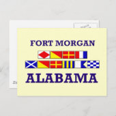 フォートモーガン国旗 ポストカード (正面/裏面)