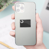 フォートモールトリエ国旗 – 白黒， SC シール (スマートフォン)