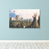 フォートララミー、サブレット・フォート、フォートウィリアム、ミラー キャンバスプリント (インサイチュ (ウッドフロア))