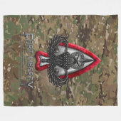 フォートリバティ迷彩柄 フリースブランケット (正面(横))