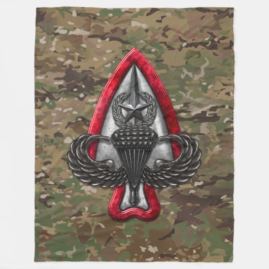 フォートリバティ迷彩柄 フリースブランケット (正面)
