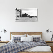 フォートルイス、WA兵舎とレイニエ山の眺め キャンバスプリント (インサイチュ (寝室))