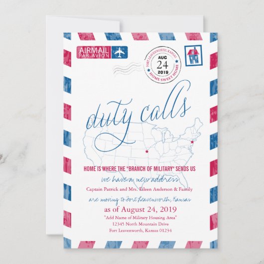 フォートレブンワース軍隊動態発表 招待状 (正面)