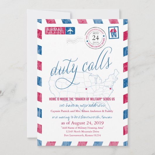 フォートレブンワース軍隊動態発表 招待状 (正面)