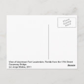 フォートローダーデイル、アメリカのベネチア ポストカード (裏面)