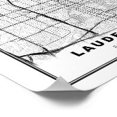 フォートローダーデールの地図 ポスター (角)