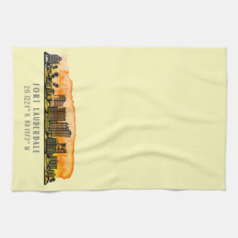 フォートローダーデールスカイライン&座標 キッチンタオル