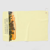 フォートローダーデールスカイライン&座標 ゴルフタオル (横)