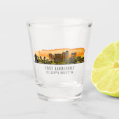 フォートローダーデールスカイライン&座標 ショットグラス (正面)