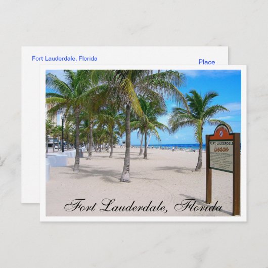 フォートローダーデールビーチフロリダポストカード ポストカード (正面/裏面)