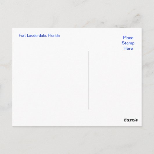 フォートローダーデールビーチフロリダポストカード ポストカード (裏面)