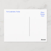 フォートローダーデールビーチフロリダポストカード ポストカード (裏面)