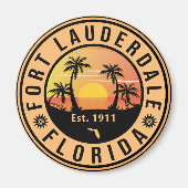 フォートローダーデールビーチフロリダヴィンテージ60sマグネット マグネット (正面)