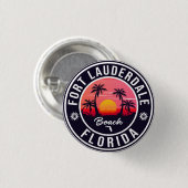 フォートローダーデールビーチフロリダヴィンテージ60s 缶バッジ (正面&裏面)