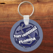 フォートローダーデールフロリダいかりスワールキーチェーン キーホルダー (正面)