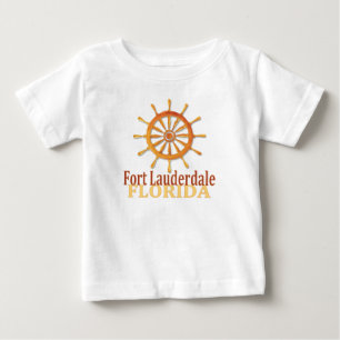 フォートローダーデールフロリダキャプテンズホイールベビーティー ベビーTシャツ