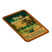 フォートローダーデールフロリダビーチレトロトロピカル60s マグネット (右側)