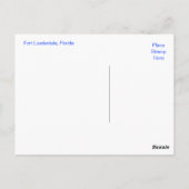 フォートローダーデールフロリダビーチ&海ポストカード ポストカード (裏面)