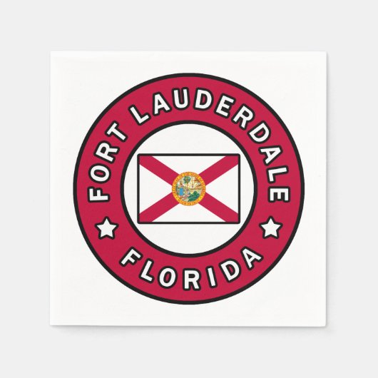 フォートローダーデールフロリダ スタンダードカクテルナプキン (正面)
