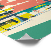 フォートローダーデールミニマリストヴィンテージポスターアート ポスター (角)