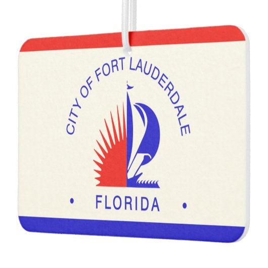 フォートローダーデール州旗 カーエアーフレッシュナー (左)