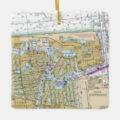 フォートローダーデール航海のチャート セラミックオーナメント (正面)